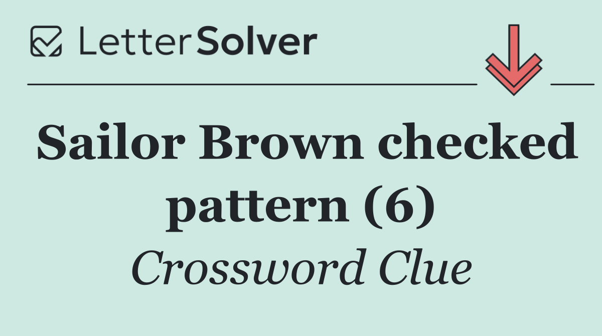 Sailor Brown checked pattern (6)