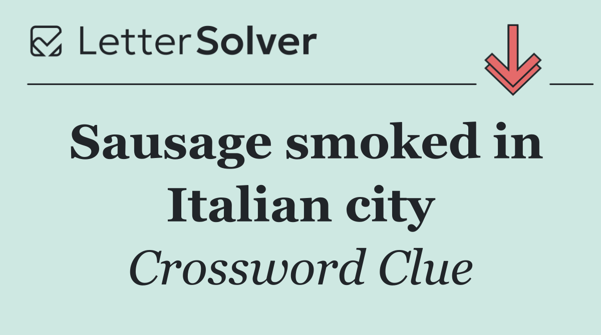 Sausage smoked in Italian city
