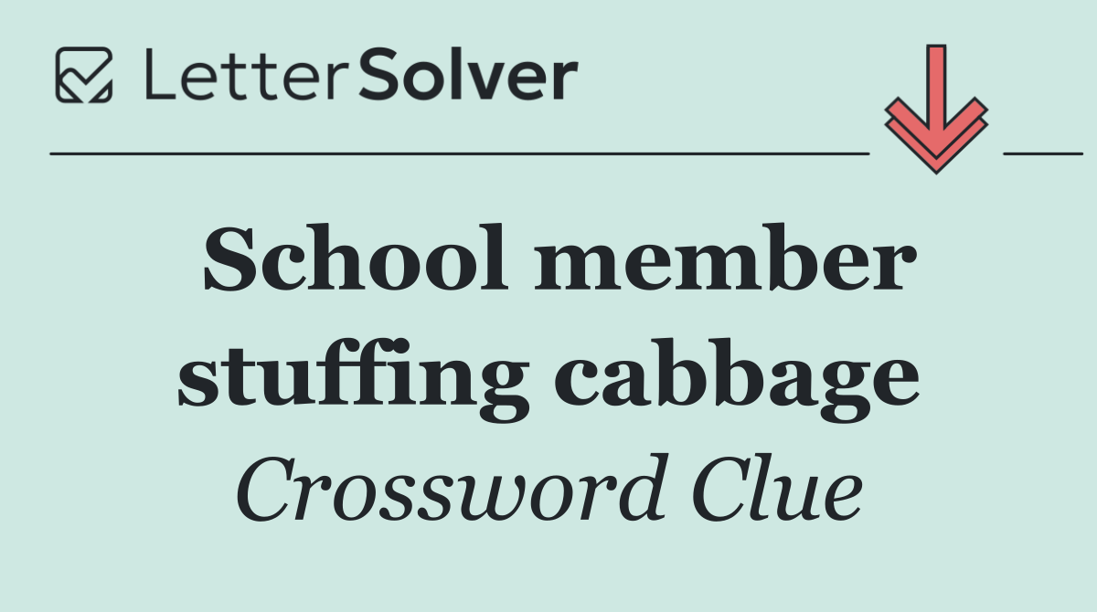 School member stuffing cabbage