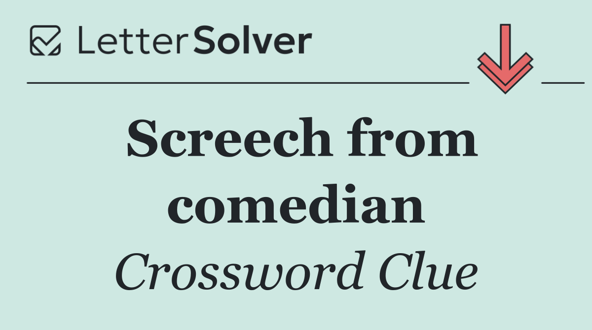 Screech from comedian