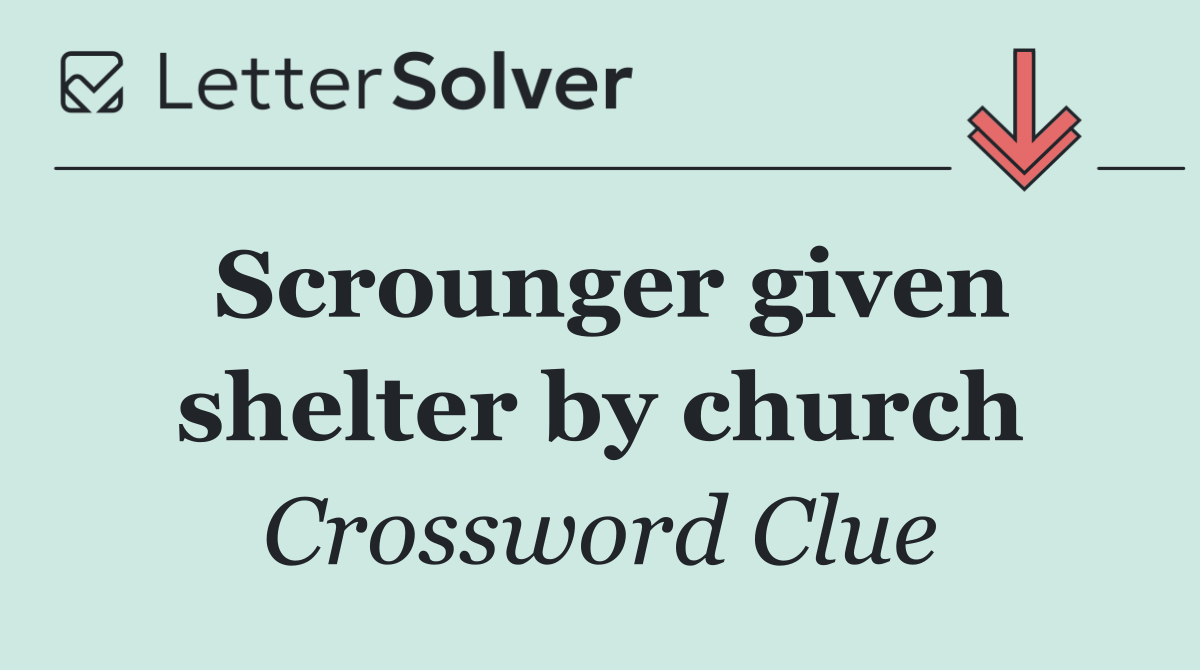 Scrounger given shelter by church