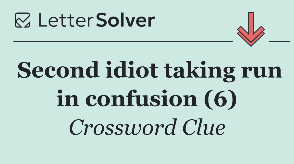 Second idiot taking run in confusion (6)