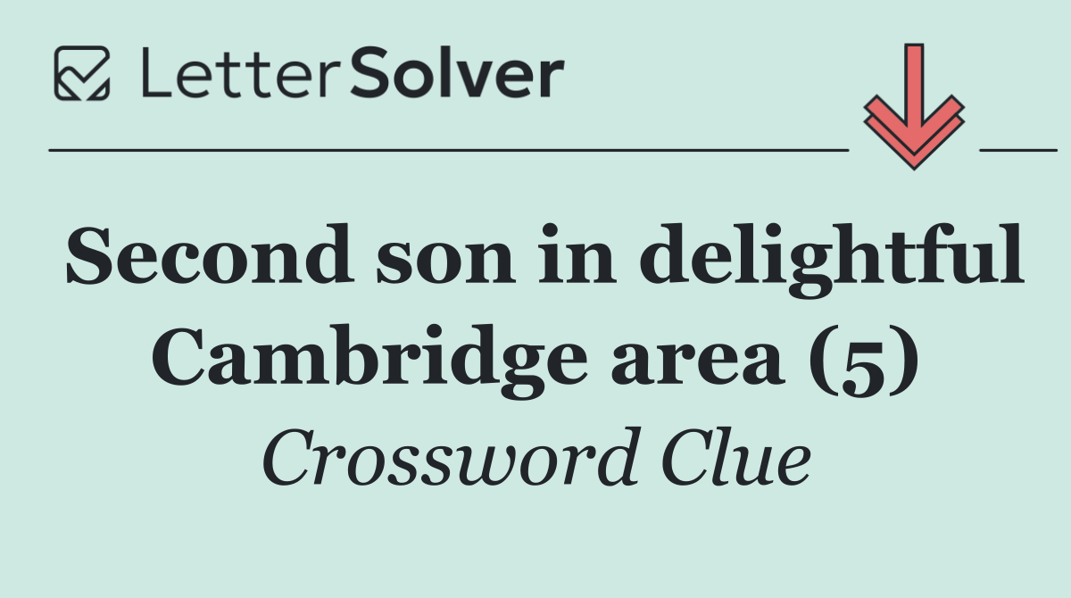 Second son in delightful Cambridge area (5)