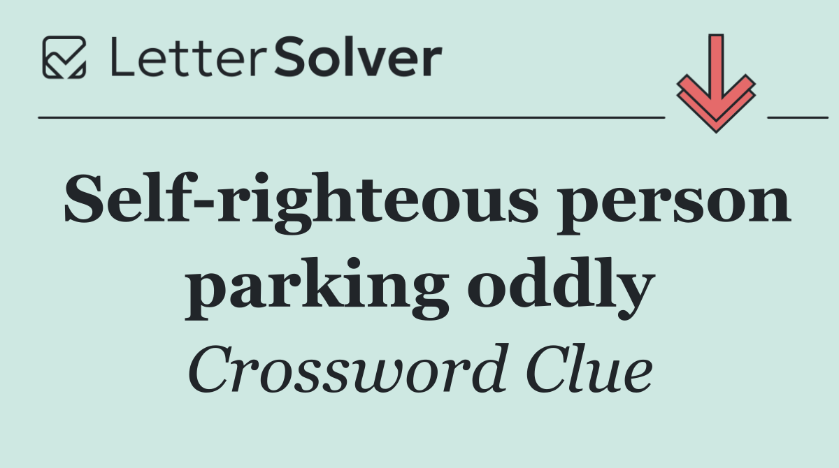 Self righteous person parking oddly