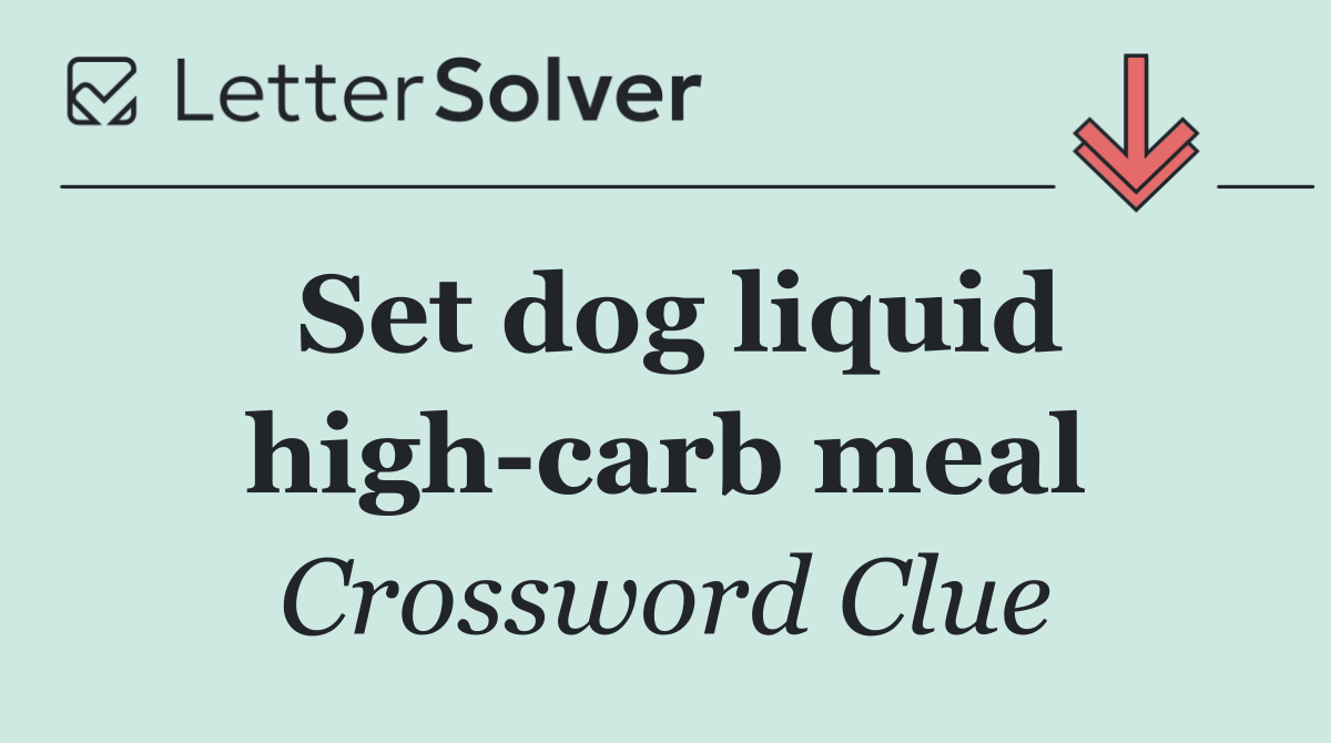 Set dog liquid high carb meal
