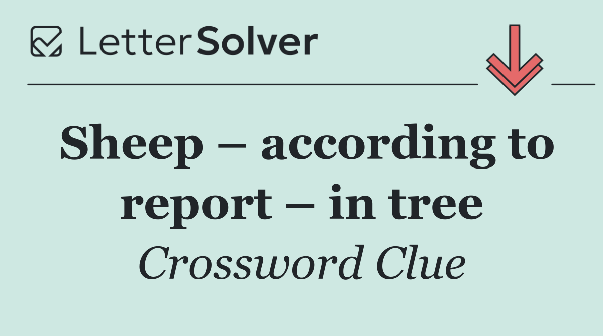 Sheep – according to report – in tree