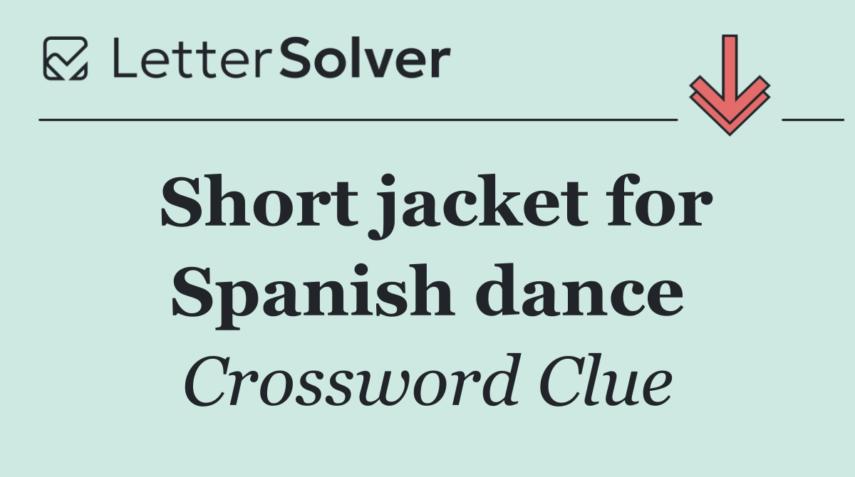 Short jacket for Spanish dance