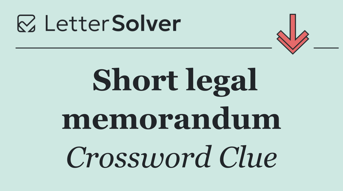 Short legal memorandum