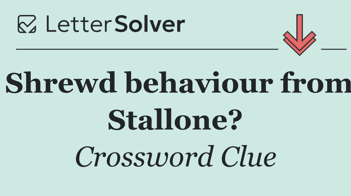 Shrewd behaviour from Stallone?