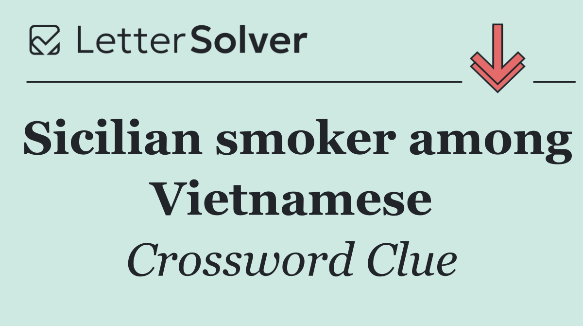 Sicilian smoker among Vietnamese