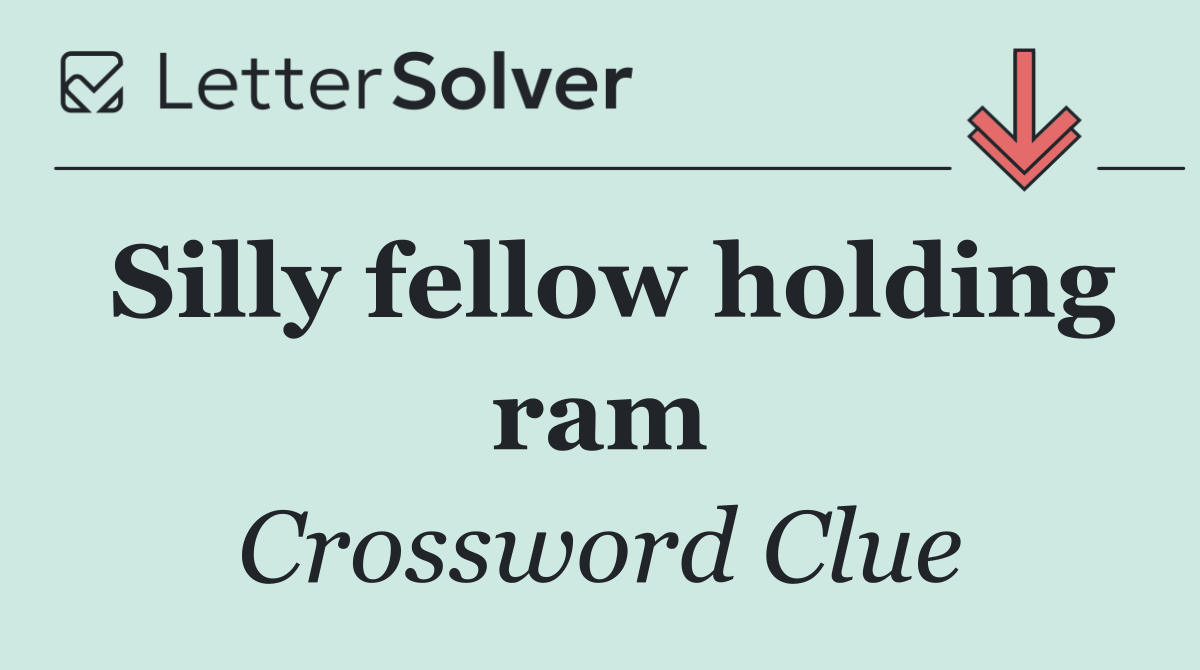 Silly fellow holding ram