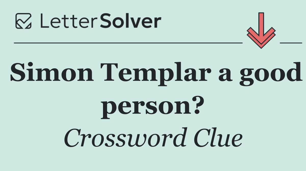 Simon Templar a good person?