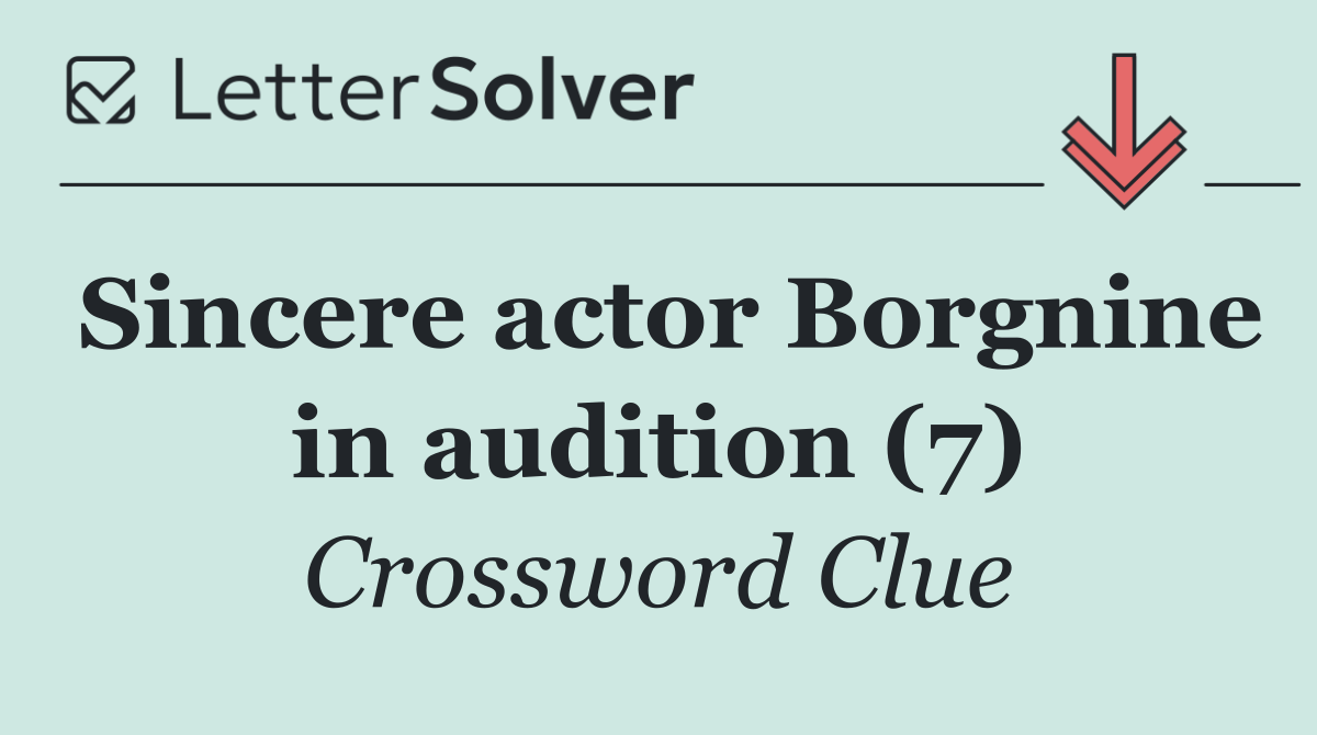 Sincere actor Borgnine in audition (7)