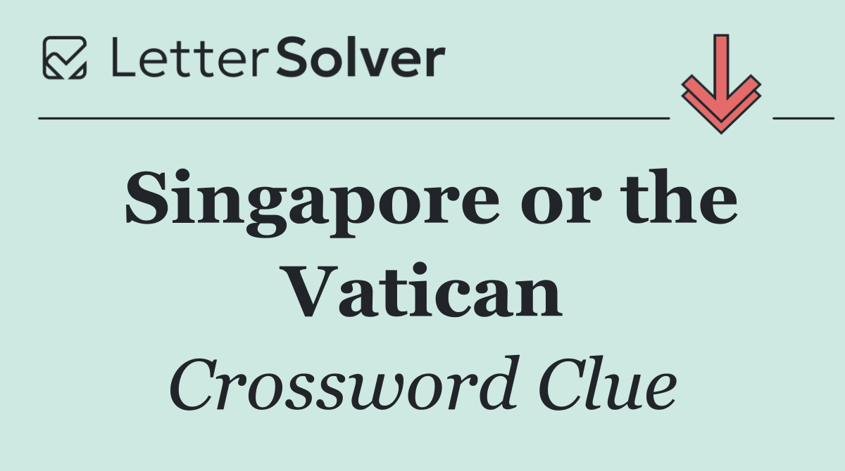Singapore or the Vatican