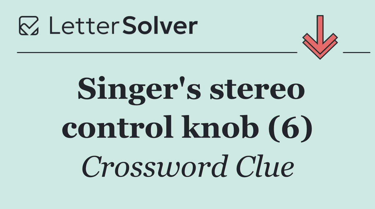 Singer's stereo control knob (6)