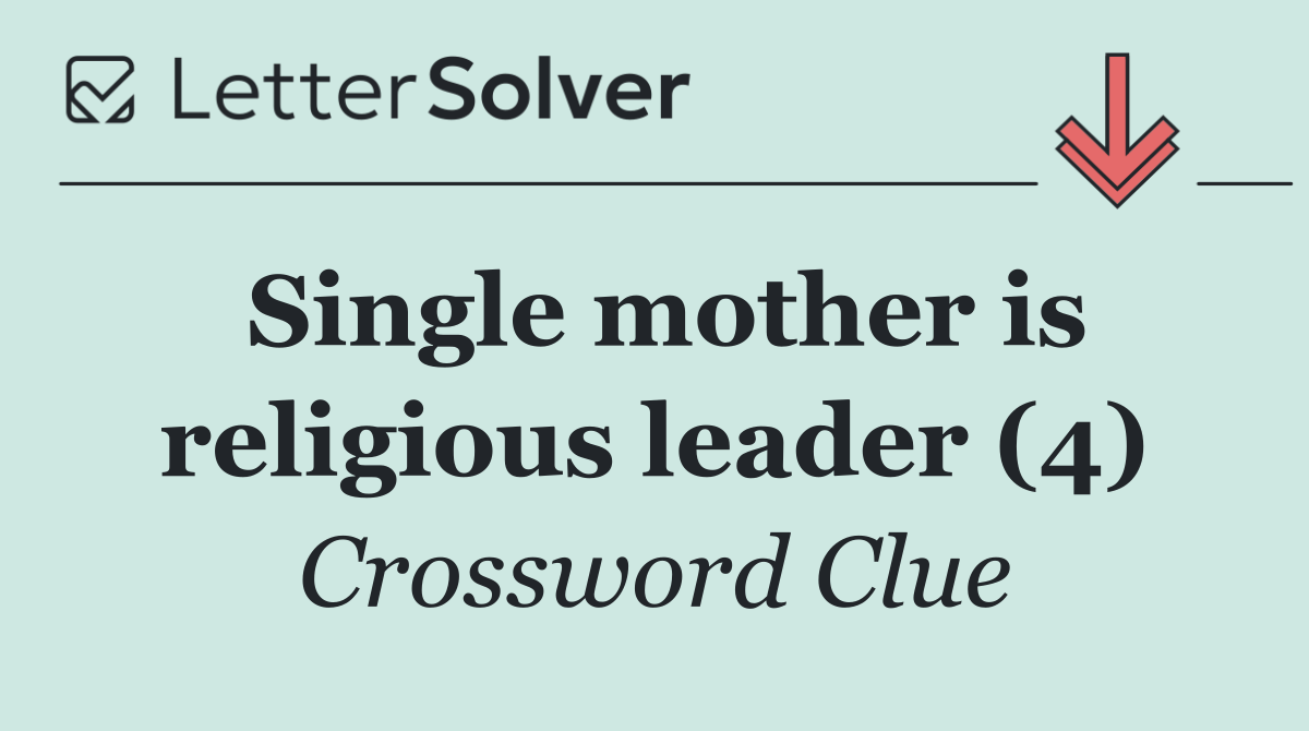 Single mother is religious leader (4)
