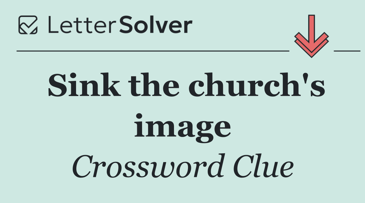 Sink the church's image