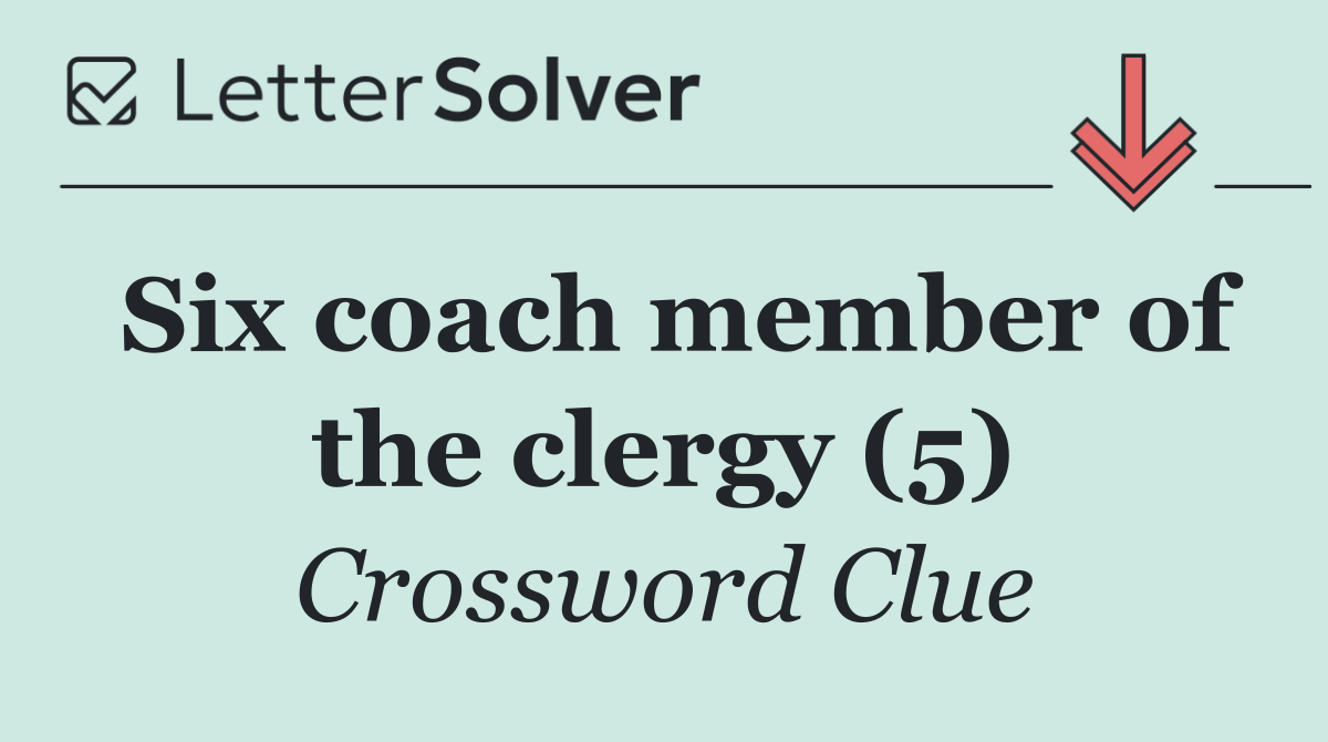 Six coach member of the clergy (5)
