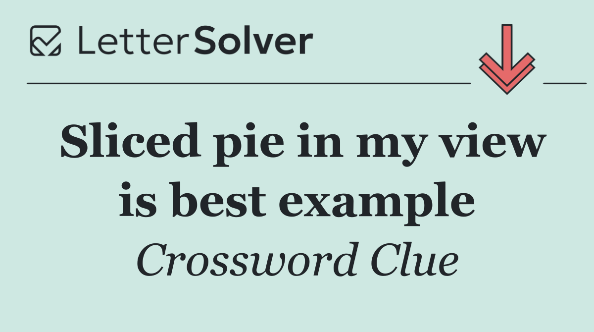 Sliced pie in my view is best example
