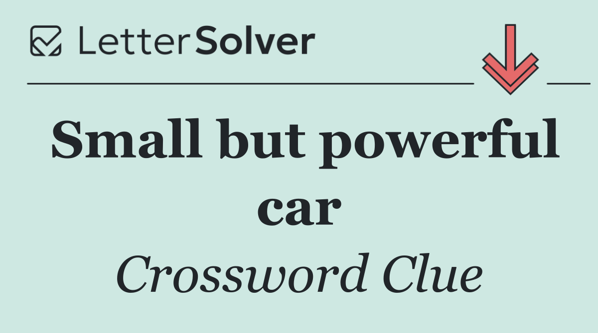 Small but powerful car