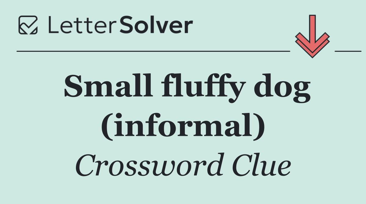 Small fluffy dog (informal)