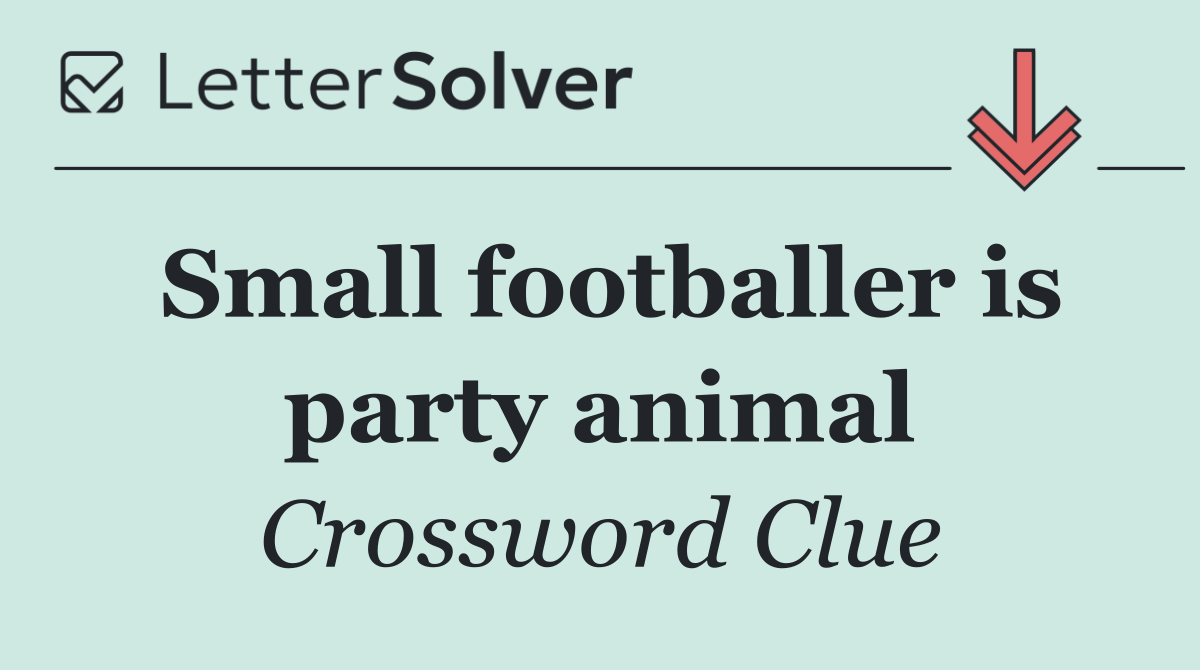 Small footballer is party animal