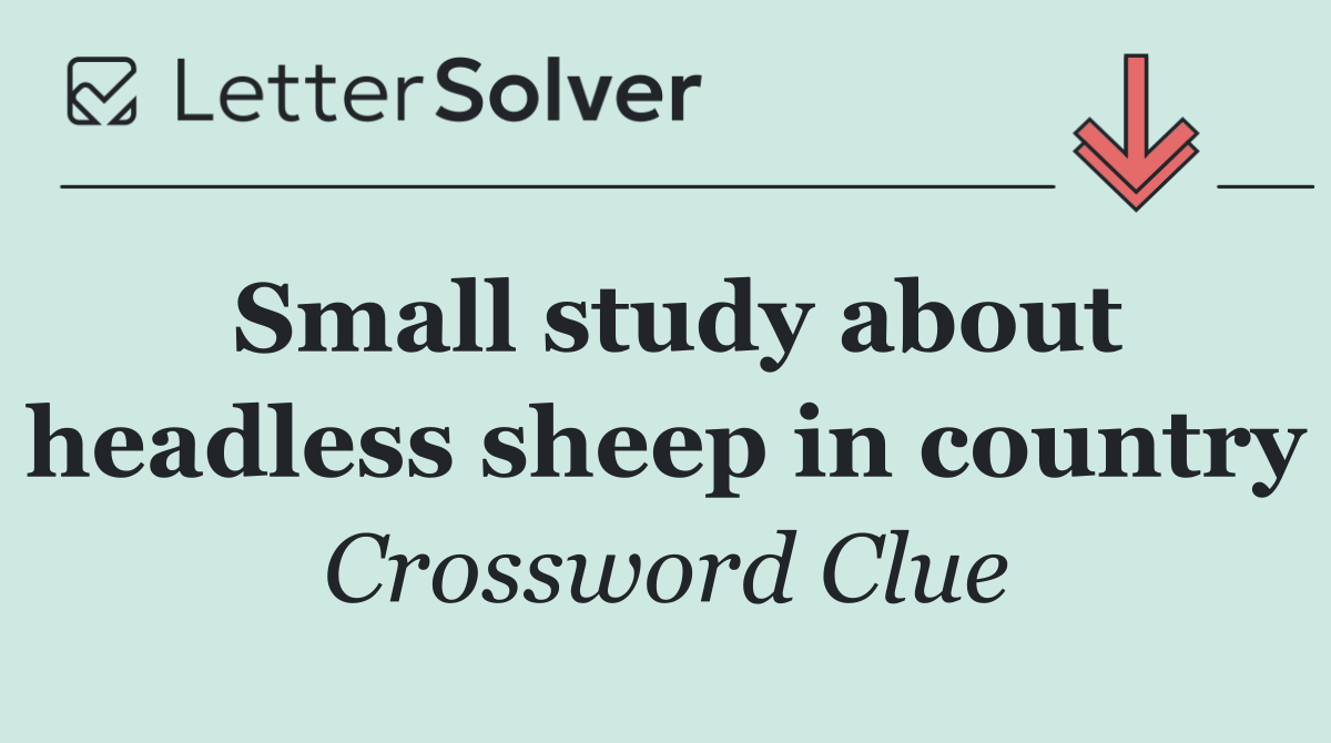 Small study about headless sheep in country