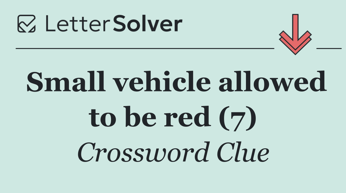 Small vehicle allowed to be red (7)
