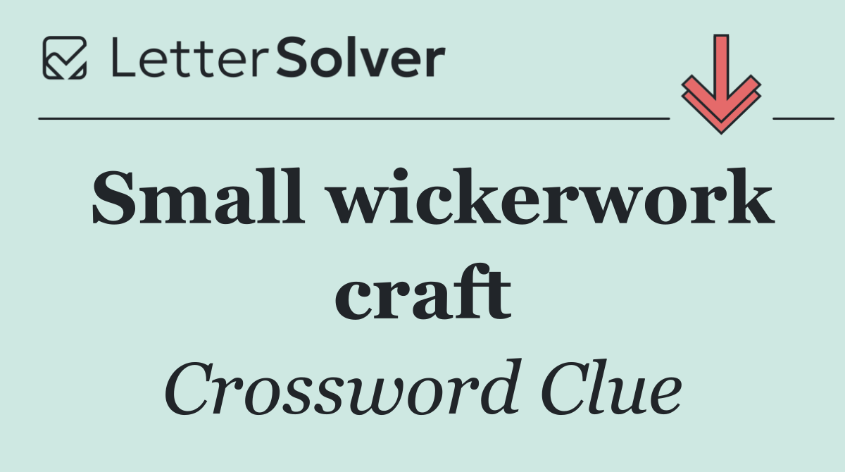 Small wickerwork craft