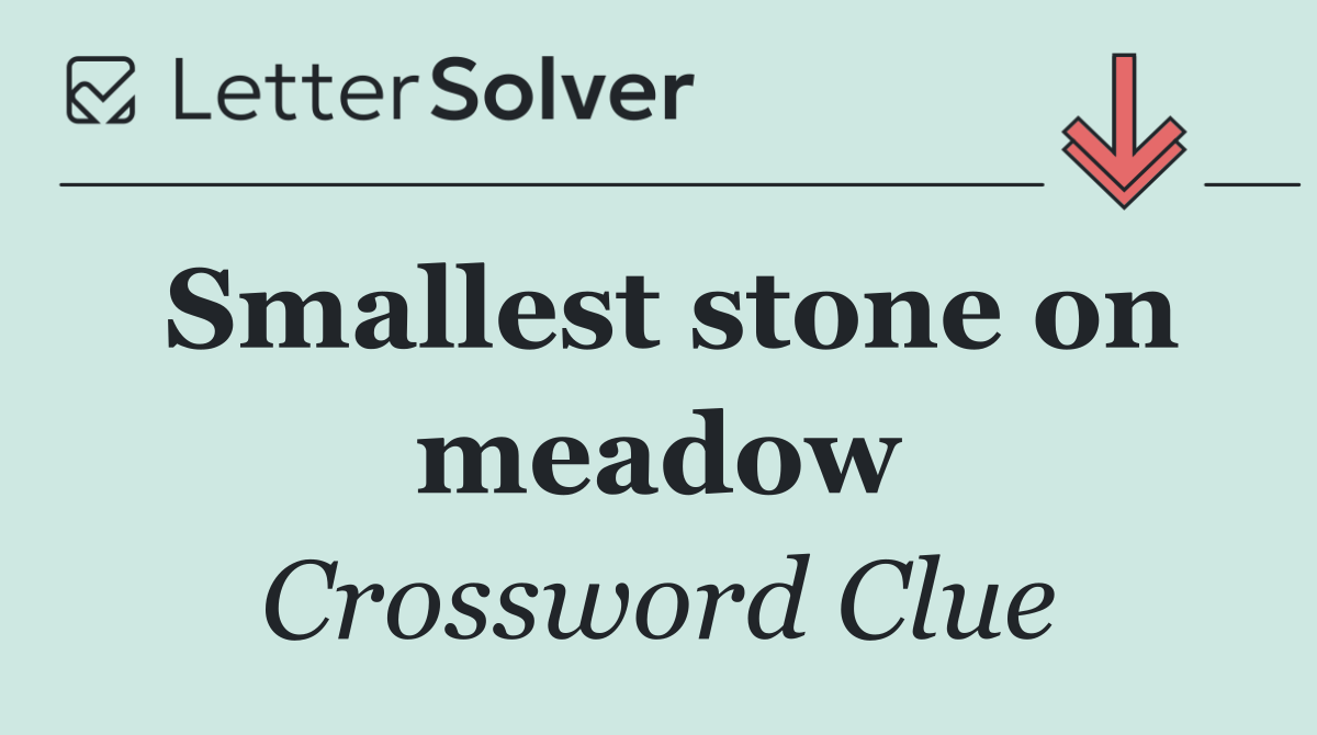 Smallest stone on meadow