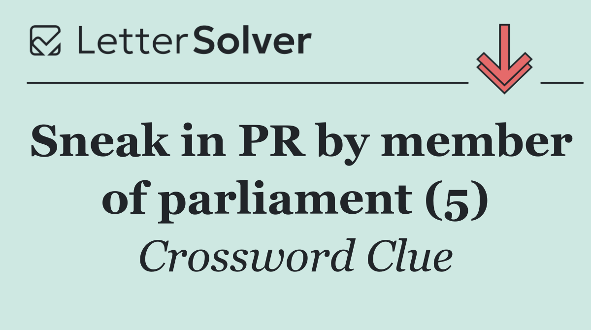 Sneak in PR by member of parliament (5)