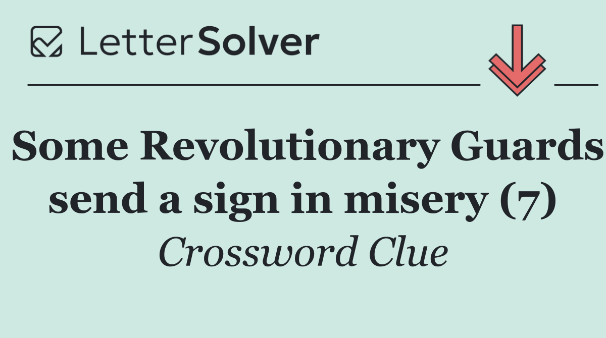 Some Revolutionary Guards send a sign in misery (7)