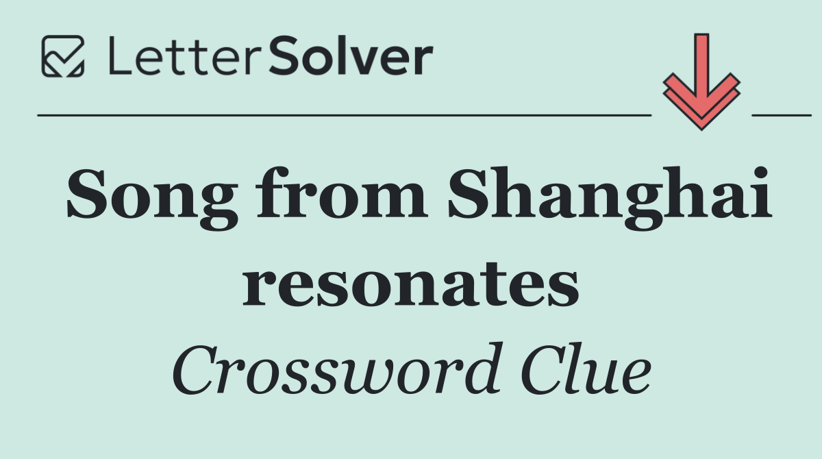 Song from Shanghai resonates