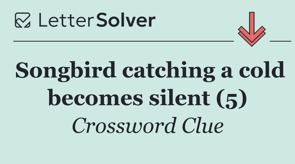 Songbird catching a cold becomes silent (5)