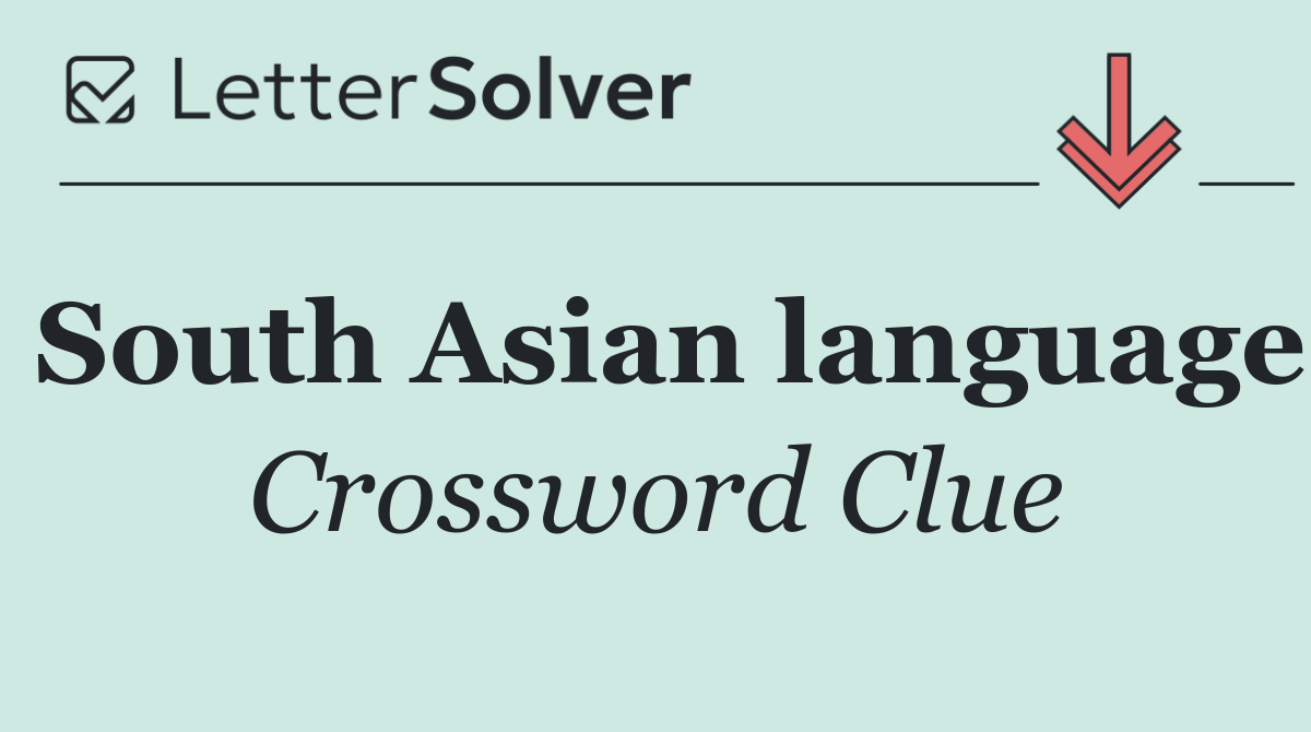 South Asian language