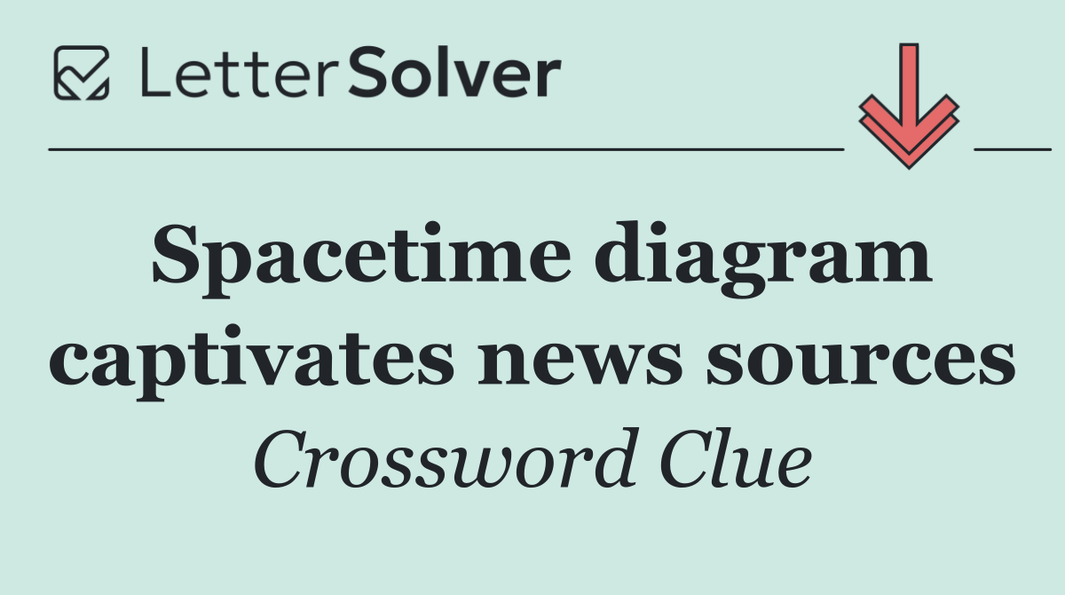 Spacetime diagram captivates news sources