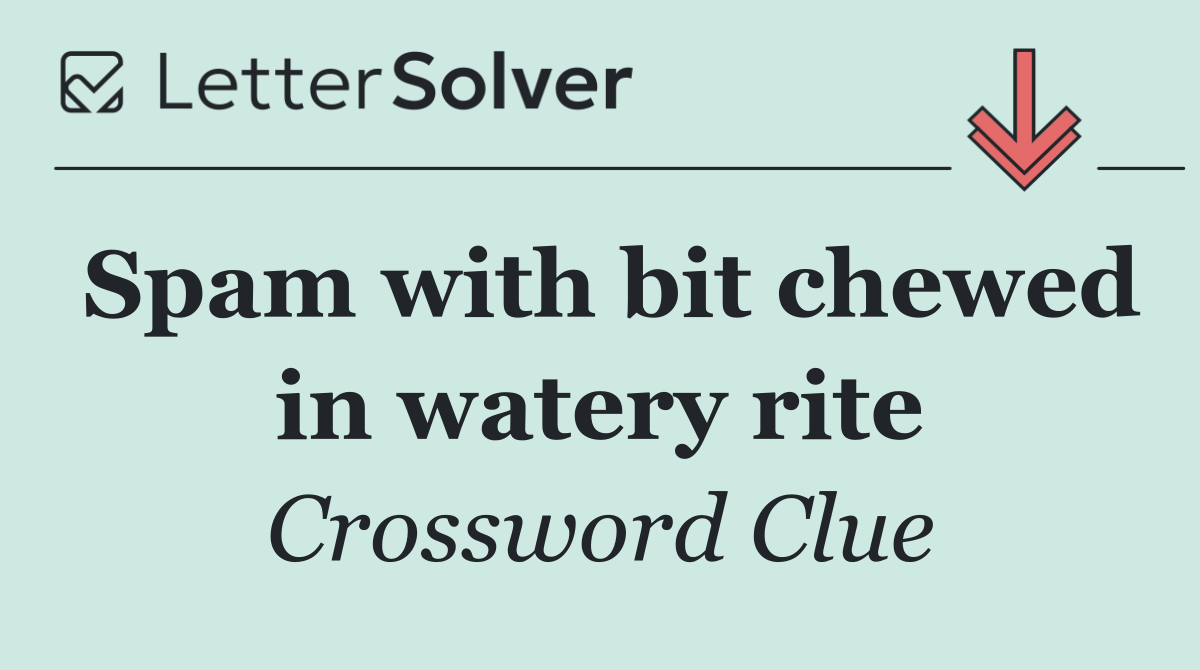 Spam with bit chewed in watery rite