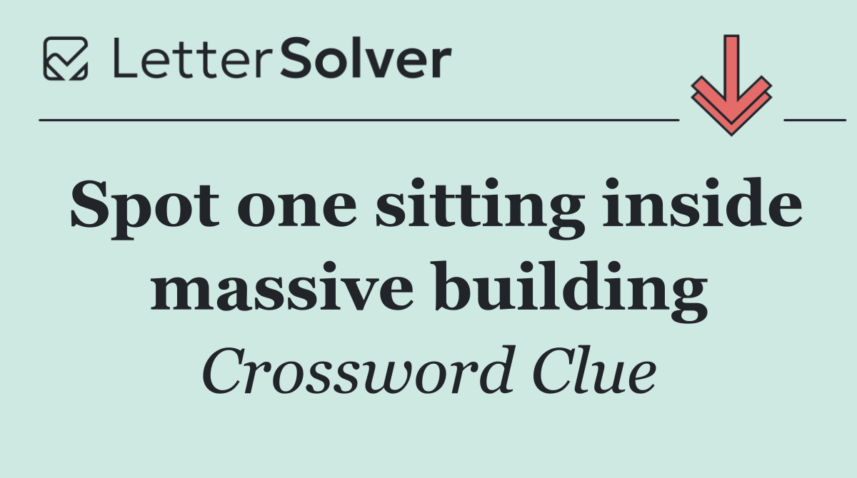 Spot one sitting inside massive building