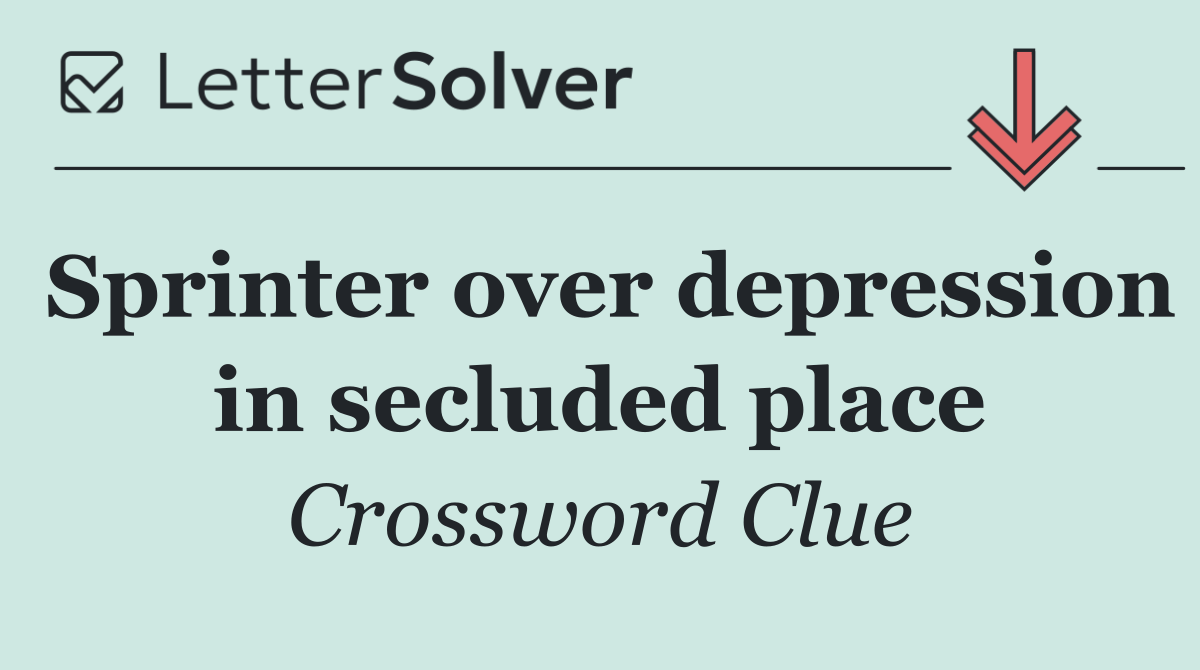 Sprinter over depression in secluded place