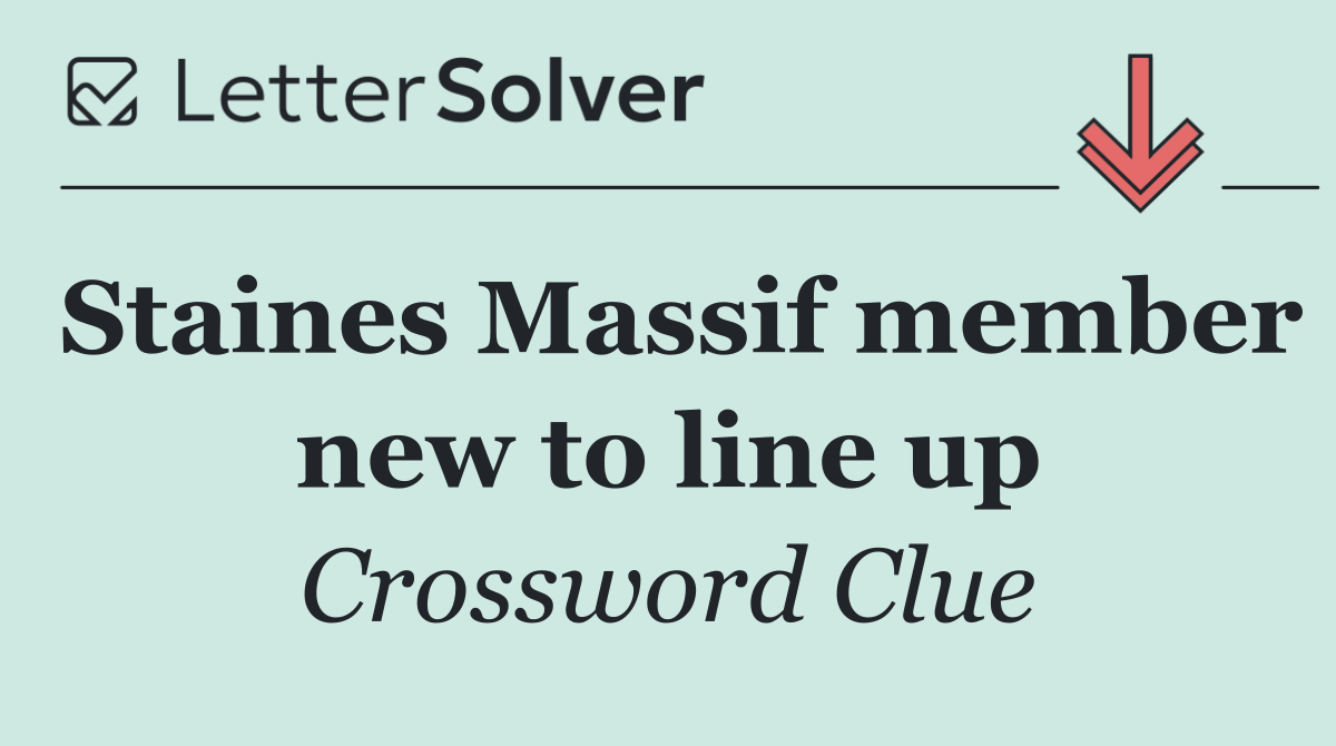 Staines Massif member new to line up