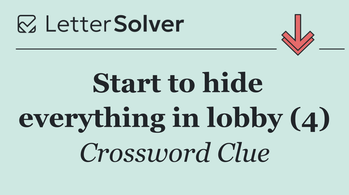 Start to hide everything in lobby (4)
