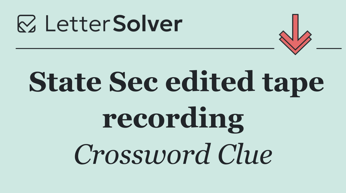 State Sec edited tape recording