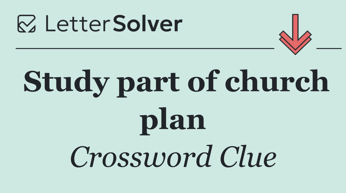 Study part of church plan