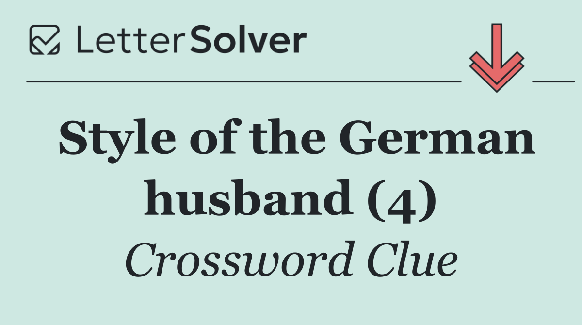 Style of the German husband (4)