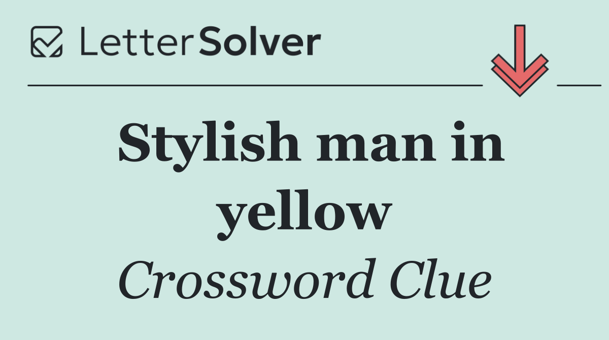 Stylish man in yellow
