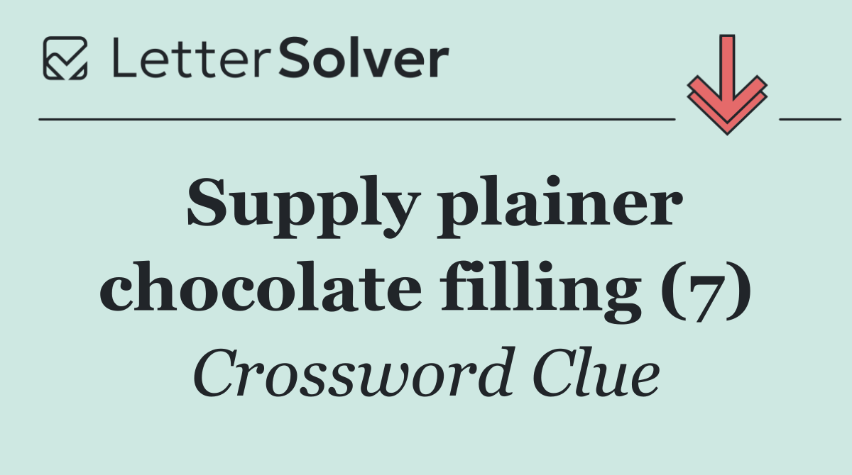 Supply plainer chocolate filling (7)