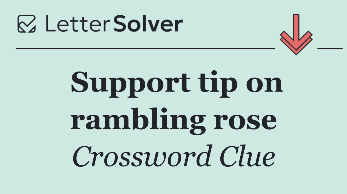 Support tip on rambling rose
