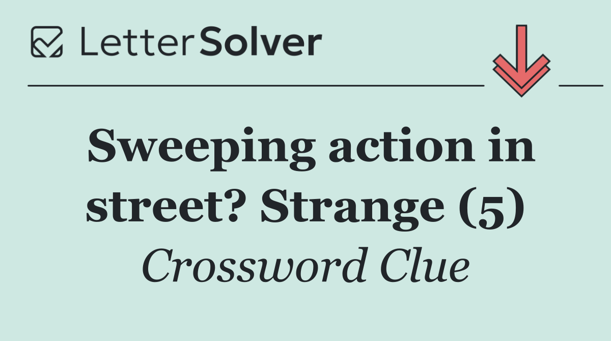 Sweeping action in street? Strange (5)