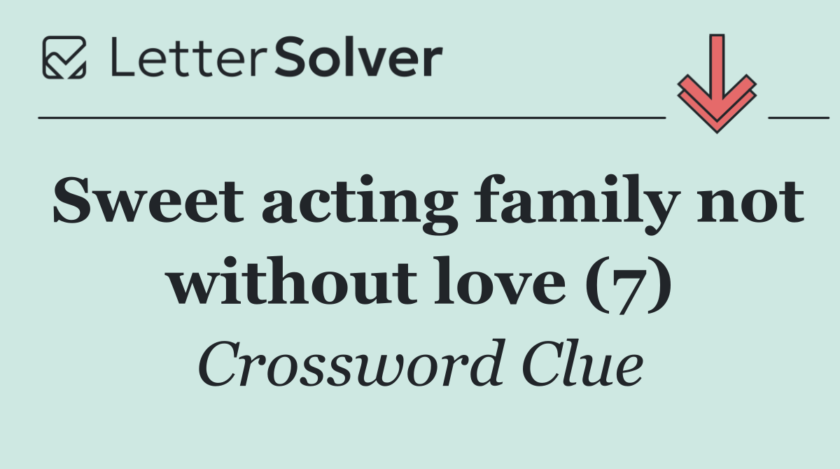 Sweet acting family not without love (7)
