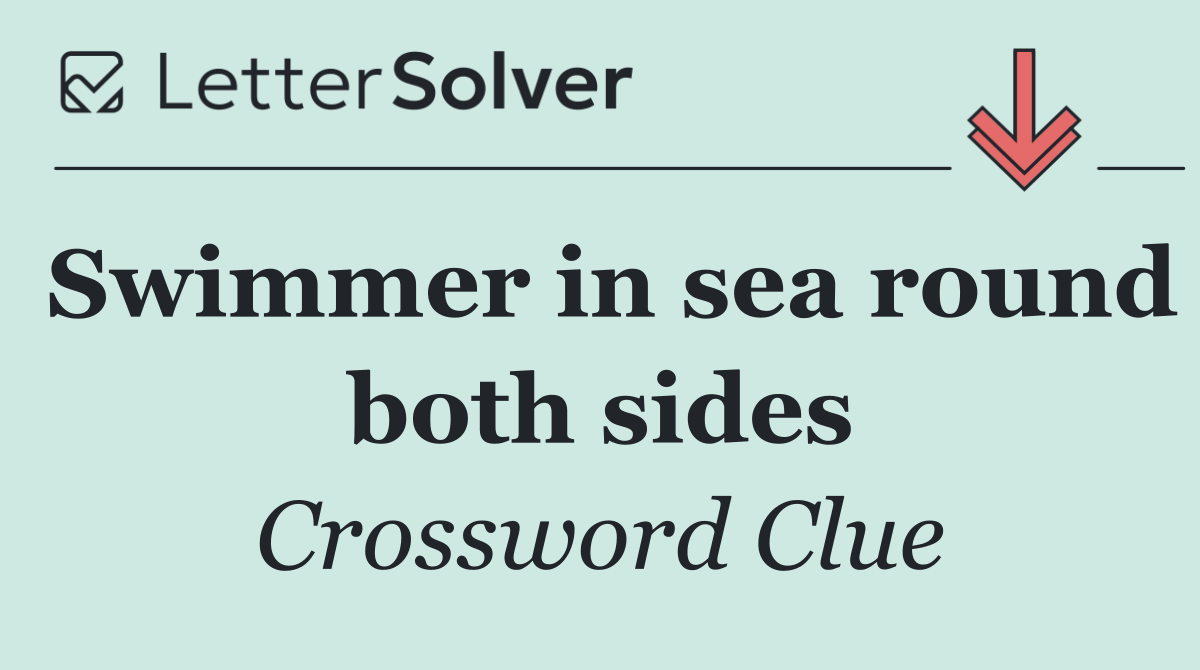 Swimmer in sea round both sides